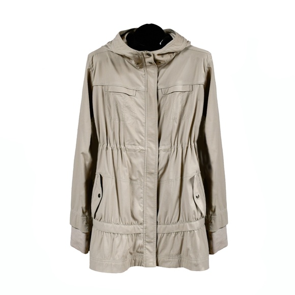 LULULEMON Après Practice Anorak Hooded Jacket in Classic Tan Size 12 - Picture 2 of 15